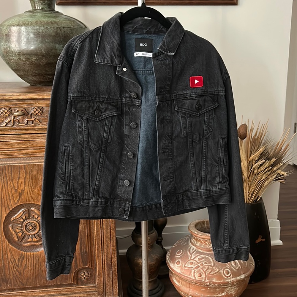 BDG Urban Outfitters YouTube Black Denim Jacket